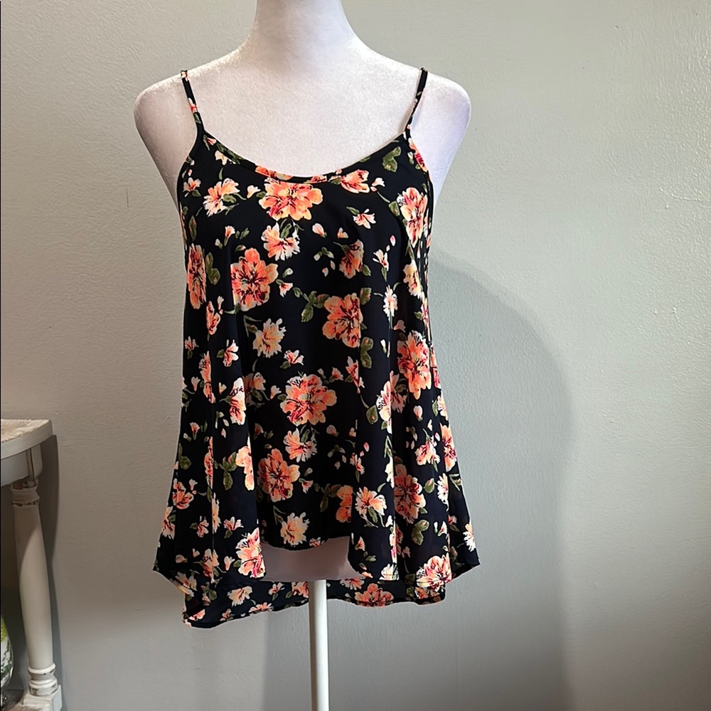 [Sienna Sky] Navy Floral Tank Top - Size XS